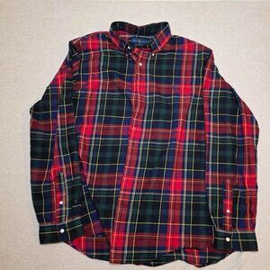 Ralph Lauren Classic Fit Performance Flannel Shirt XXL Red Plaid Button Down
